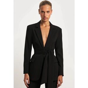 Because of Alice - BOA - Blazer with belt. Elegant blazer with tie waist.